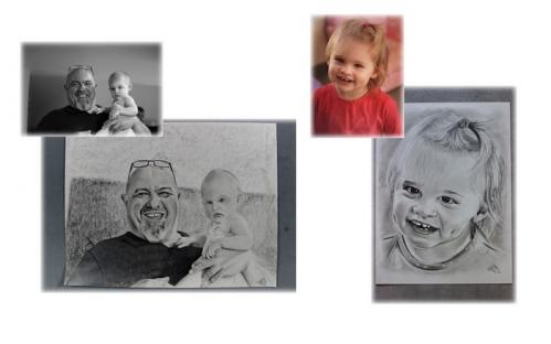 Exemple portrait crayon graphite a partir d une photo